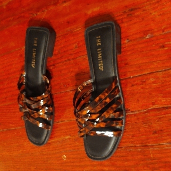 The Limited Charley Tortoiseshell Strappy Woven Sandals Sz 6 - Picture 2 of 8